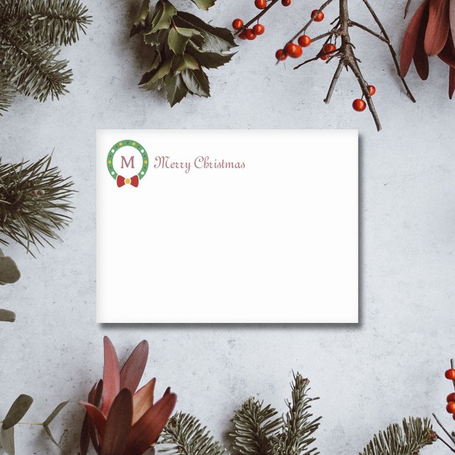 Post-it® Couronne de Noël et Monogramme (Christmas Wreath & Monogram Letter Post-it Notes)