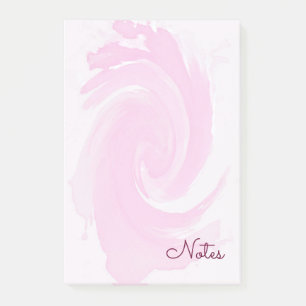Post-it® courses en spirale roses de brosse d'aquarelle