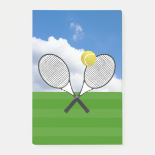Post-it® court de tennis et RACKETS DE TENNIS