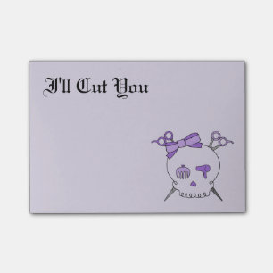 Post-it® Crâne accessoire de cheveux (pourpre d'os croisé