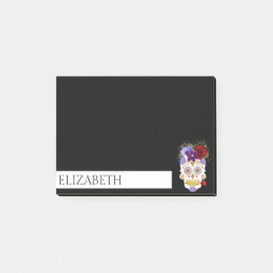 Post-it® Crâne de sucre mexicain mignon personnalisé Hallow