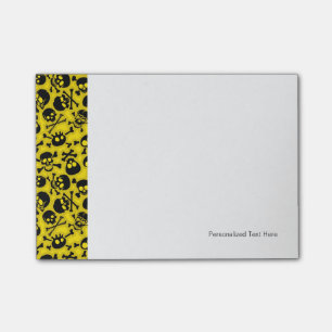 Post-it® Crâne et motif d'os croisés