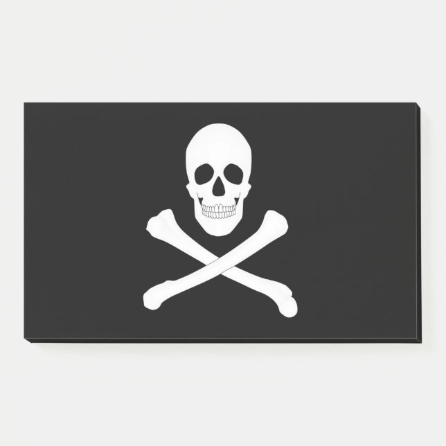 Post-it® Crâne et os croisés (Drapeau de pirate) (Devant)
