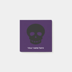 Post-it® Crâne gothique cool unique violet et noir