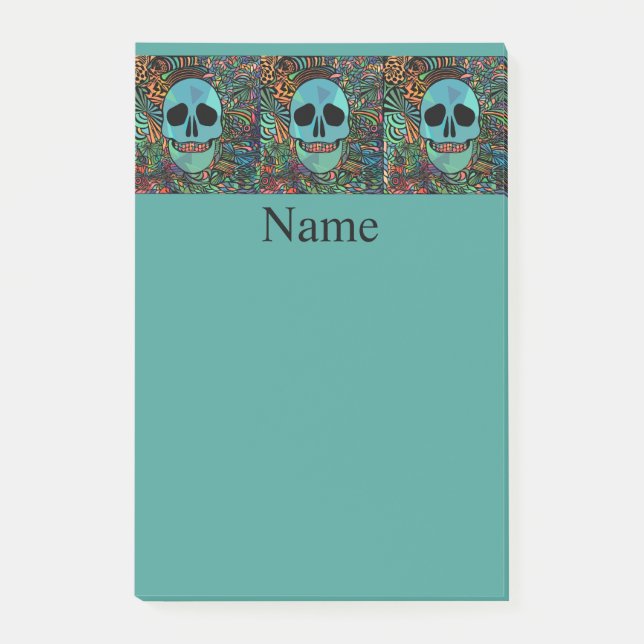 Post-it® Crâne Hippie Halloween Thunder_Cove  (Devant)