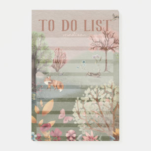 Post-it® Crayon couleur de la scène de bois lunaire