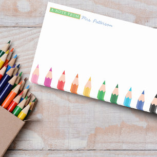 Post-it® Crayon de couleur personnalisé pour enseignant