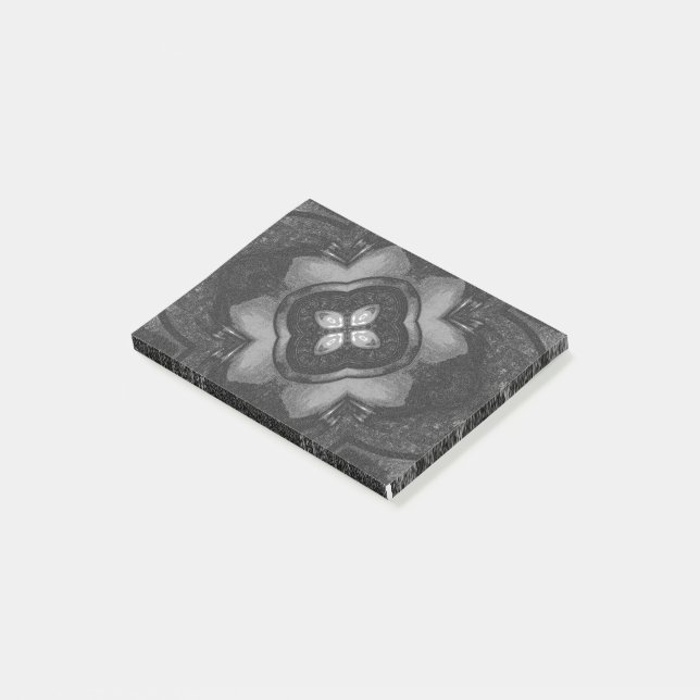Post-it® Crayon noir gris motif floral (Incliné)
