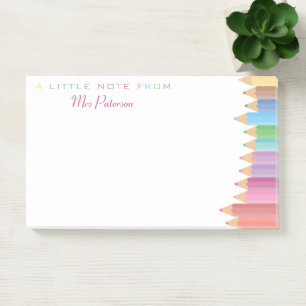 Post-it® Crayons arc-en-ciel Appréciation de l'enseignant j