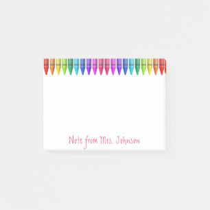 Post-it® Crayons arc-en-ciel colorés Personnaliser les not
