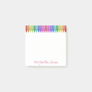 Post-it® Crayons arc-en-ciel colorés Personnaliser les note