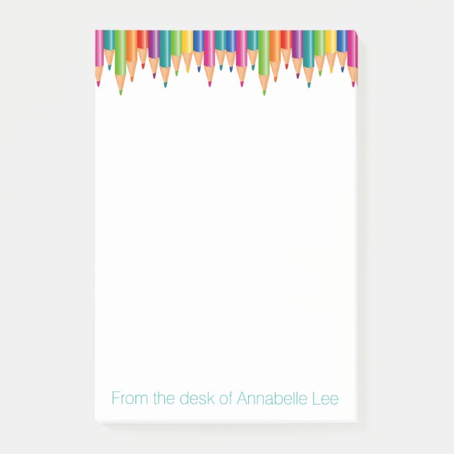 Post-it® Crayons d'arc-en-ciel de cascade (Devant)