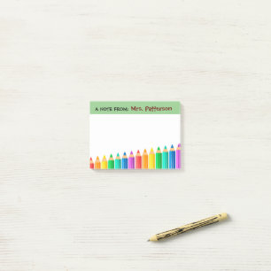 Post-it® Crayons de couleur personnalisés pour enseignants