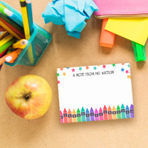 Post-it® Crayons & Étoiles Note Colorée De L'École