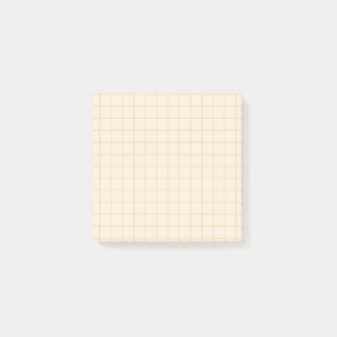 Post-it® Cream À damiers Motif Soft Grid Design Office