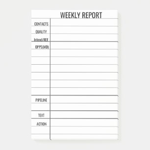 Post-it® Créer votre propre rapport hebdomadaire commercial