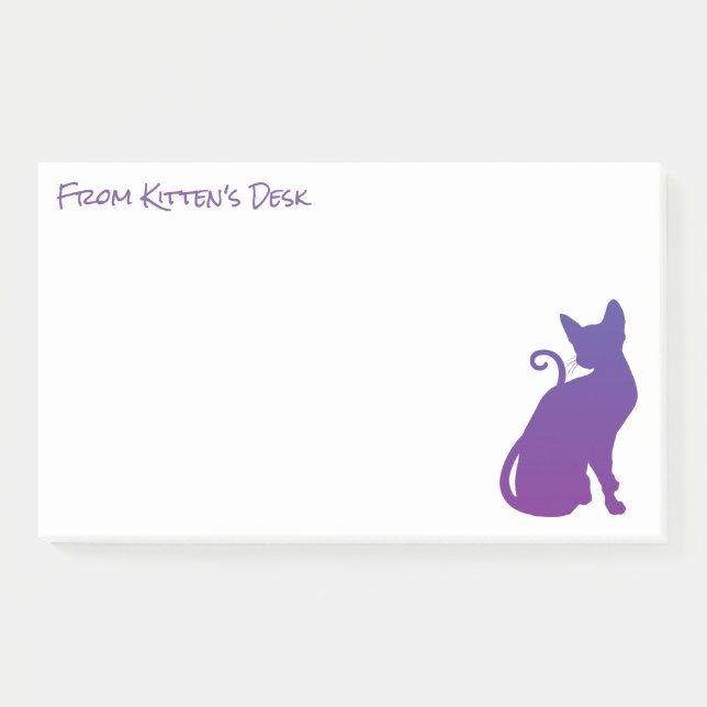 Post-it® Créez votre propre chat violette Silhouette (Devant)