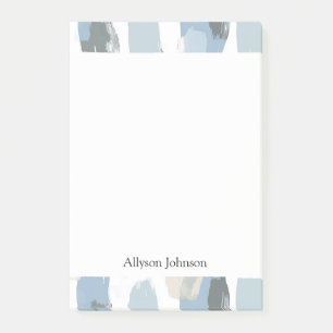 Post-it® Crème Bleu Blanc Abstrait