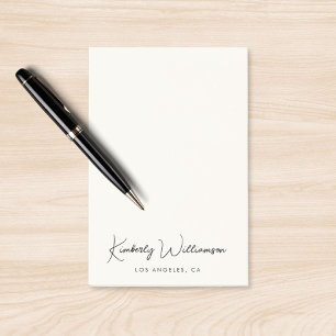 Post-it® Crème de script de signature chic