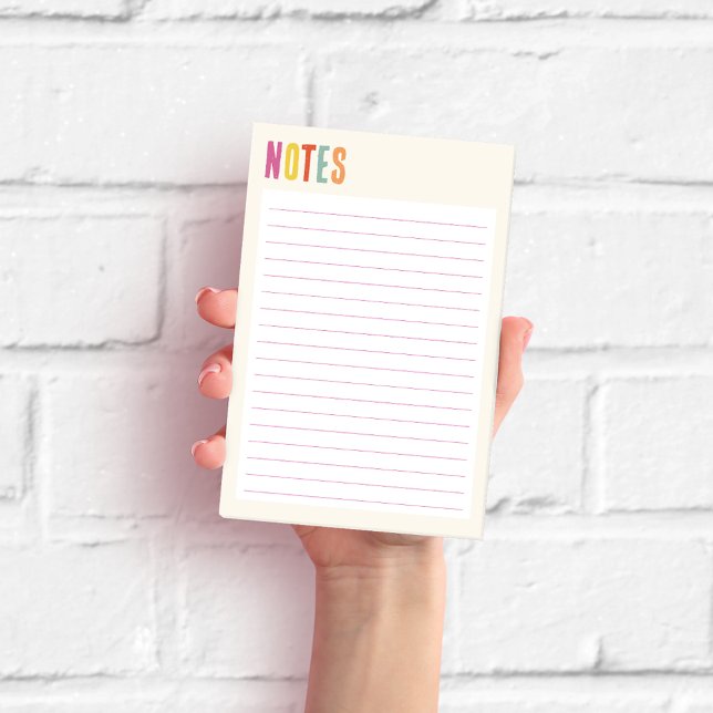 Post-it® Crème rayée colorée  (Créateur téléchargé)