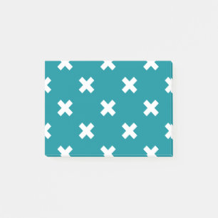 Post-it® Crochets blancs sur turquoise