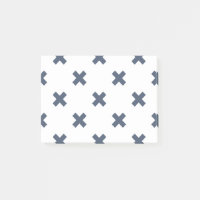Crochets bleu-gris sur blanc