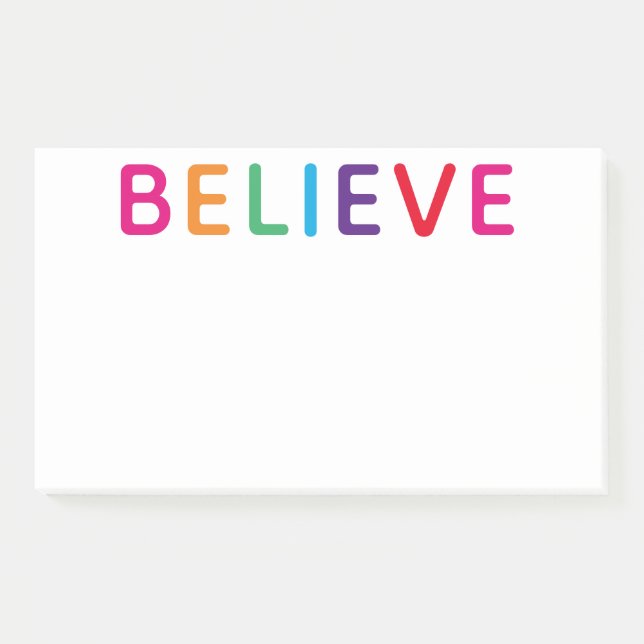 Post-it® Croire brillant multicolore (Devant)