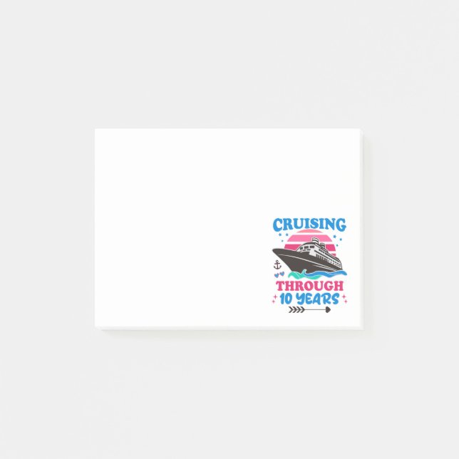 Post-it® Croisière Sur 10 Ans Mariage (Devant)