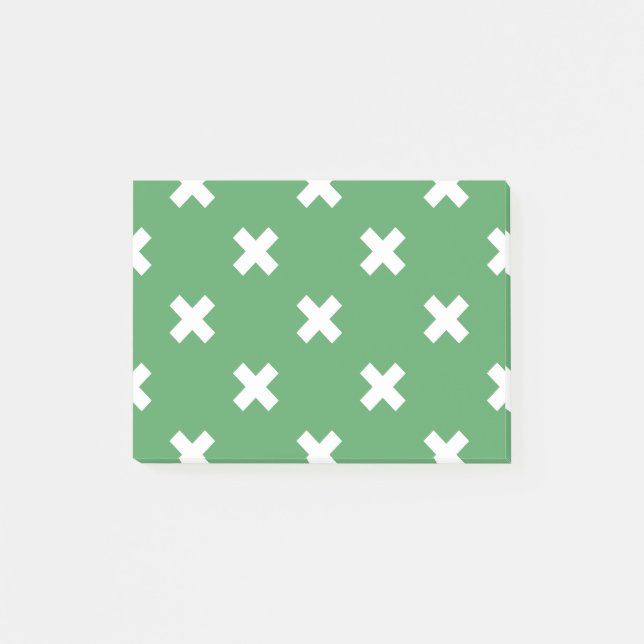 Post-it® Croix blanche sur le vert (Devant)