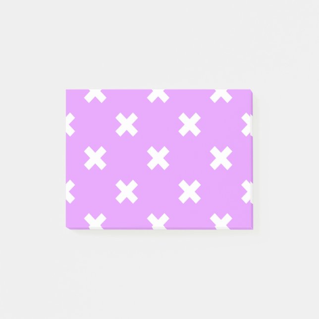 Post-it® Croix blanches sur lilas (Devant)