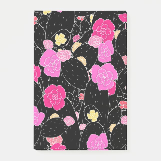 Post-it® Croquis d'art des fleurs de Cactus (Devant)