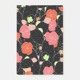 Post-it® Croquis de fleurs de cactus roses