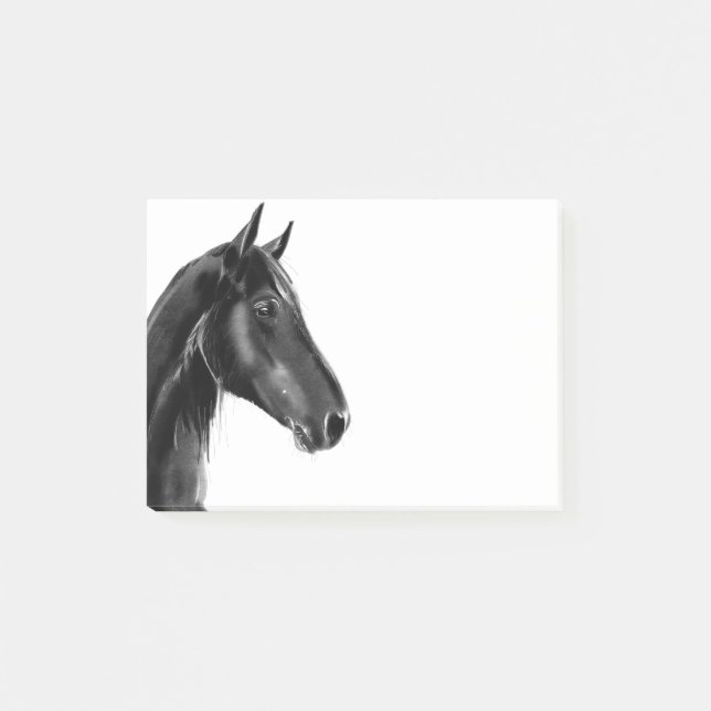 Post-it® Croquis de portrait du cheval équin domestique (Devant)