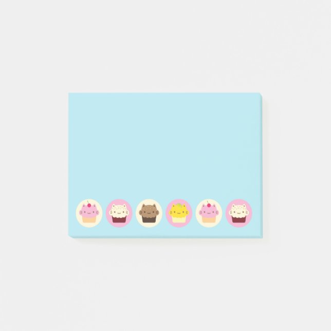 Post-it® Cupcakes chats mignons (Devant)