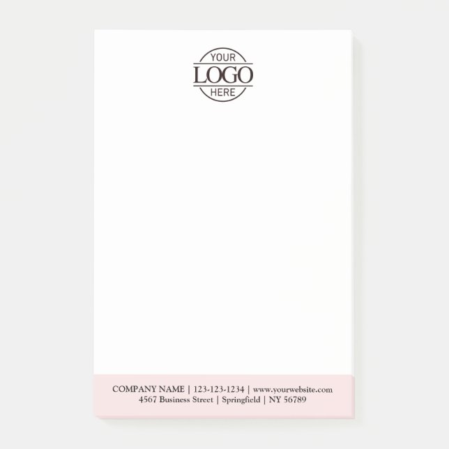 Post-it® Custom Business Logo Elegant Simple Professional  (Devant)