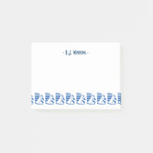 Custom Deco Blue Racing Sailboats Sticky Notes