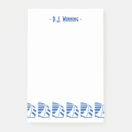 Post-it® Custom Deco Blue Racing Sailboats Sticky Notes