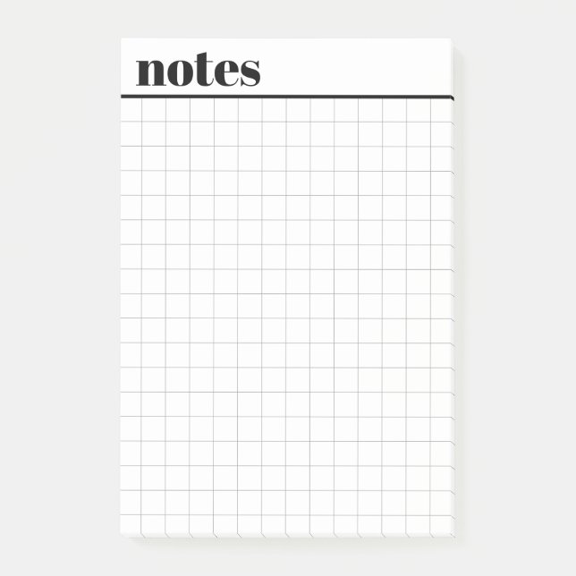 Post-it® Custom Mini Graph Paper Sticky Notes, 4" x 6" (Devant)