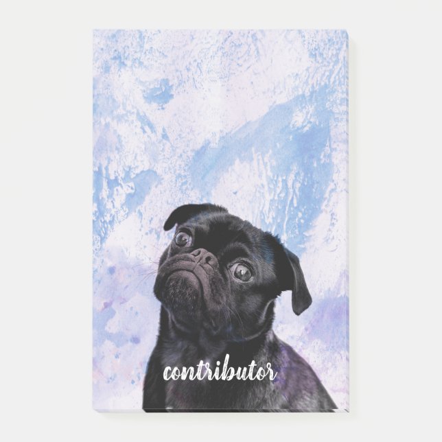 Post-it® Customisez le votre possèdent très le chien noir (Devant)