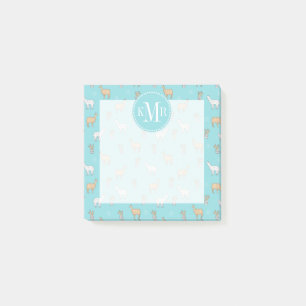 Post-it® Cute Alpaca Llama Cactus Motif