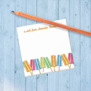 Post-it® Cute Aquarelle Colorée Popsicles Personnalisé