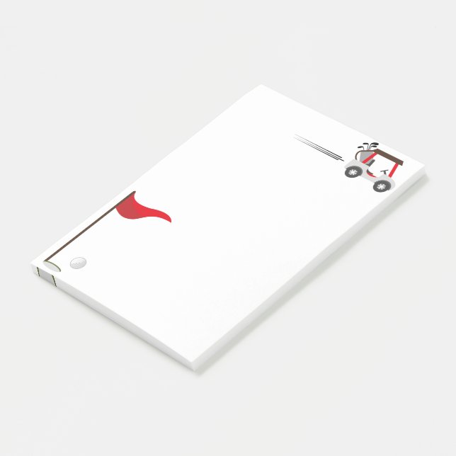 Post-it® Cute aquarelle Golf Fun Golfer Panier (Incliné)