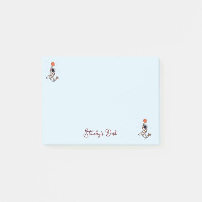 Post-it® Cute astronaute noire Espace extra-atmosphérique G (Devant)