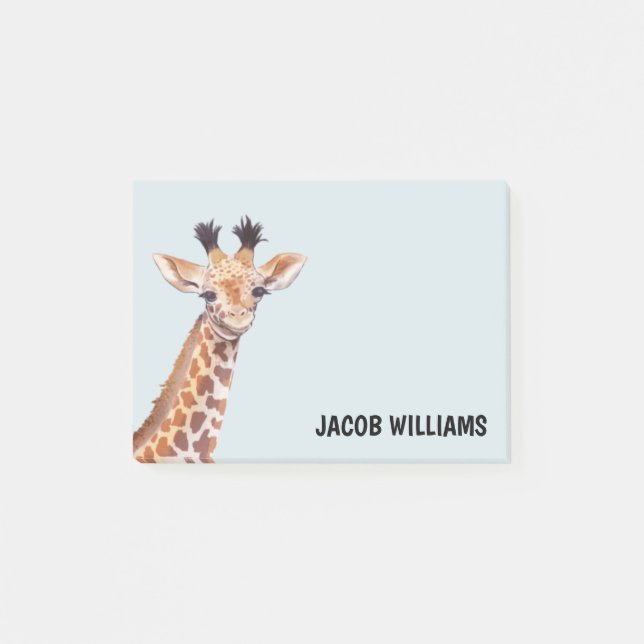Post-it® Cute Baby Giraffe Nom personnalisé  (Devant)