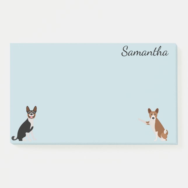 Post-it® Cute Basenji Hound Chien race Personnalisée (Devant)