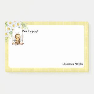 Post-it® Cute "Bee happy" Pesonalized