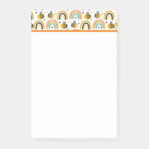 Post-it® Cute Bumble Bee et Rainbows Motif