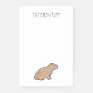 Post-it® Cute Capybara Exotic Pet Rodent Personnalisé