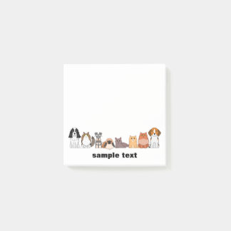 Post-it® cute cartoon dogs and cats post it
