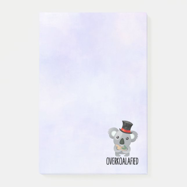 Post-it® Cute de Pun Koala surkoalaaaated en chapeau supéri (Devant)